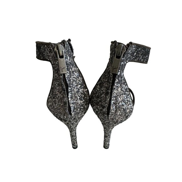 JOIE Pewter Silver Metallic Glitter Dress Heels Size 36 - Picture 6 of 7